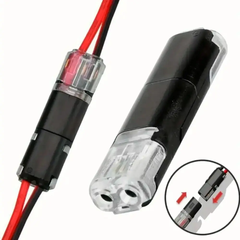 2pin Pluggable Wire Connector 18-24AWG Non Stripping Spring Scotch Lock 22-20AWG Solderfree Crimp Terminal Block