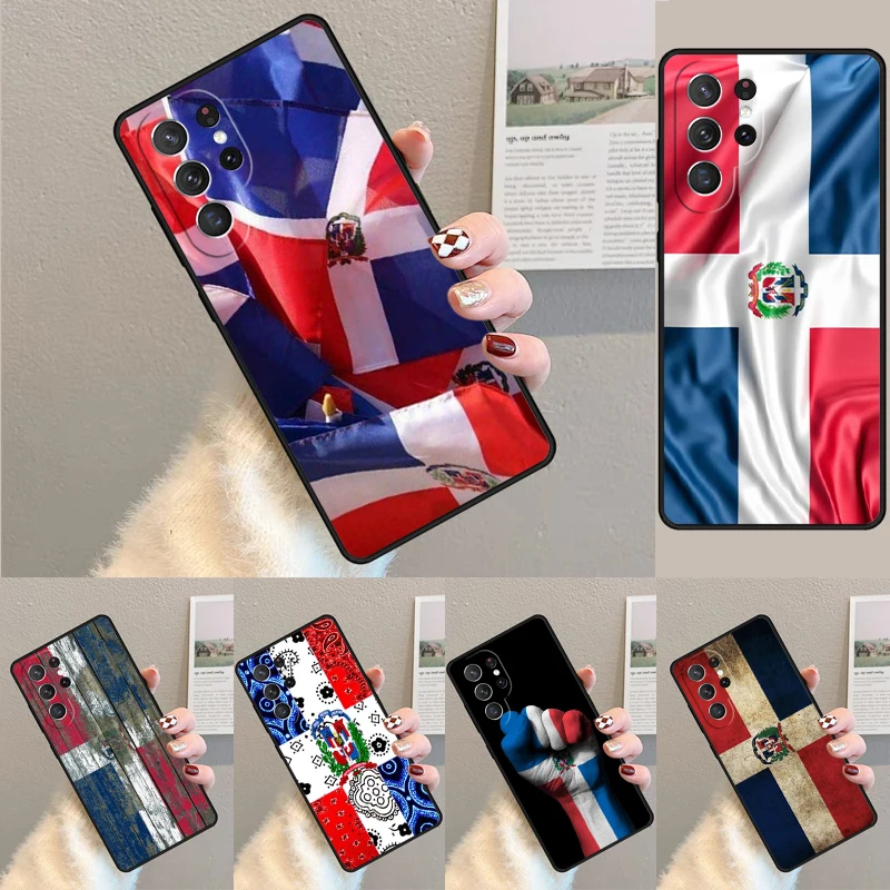 Cover For Samsung Galaxy S24 Ultra S21 S22 S8 S9 S10E Note 10 20 Plus FE S23 Dominican Republic Flag Phone case Coque