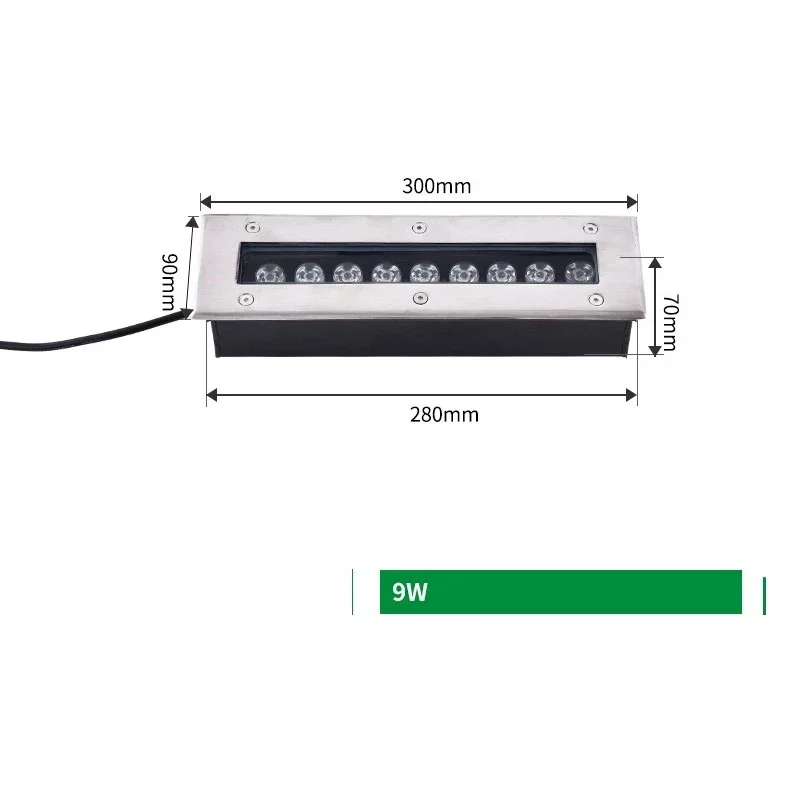 LED strip buried light outdoor waterproof strip buried wall washer light embedded step light courtyard landscaping layout