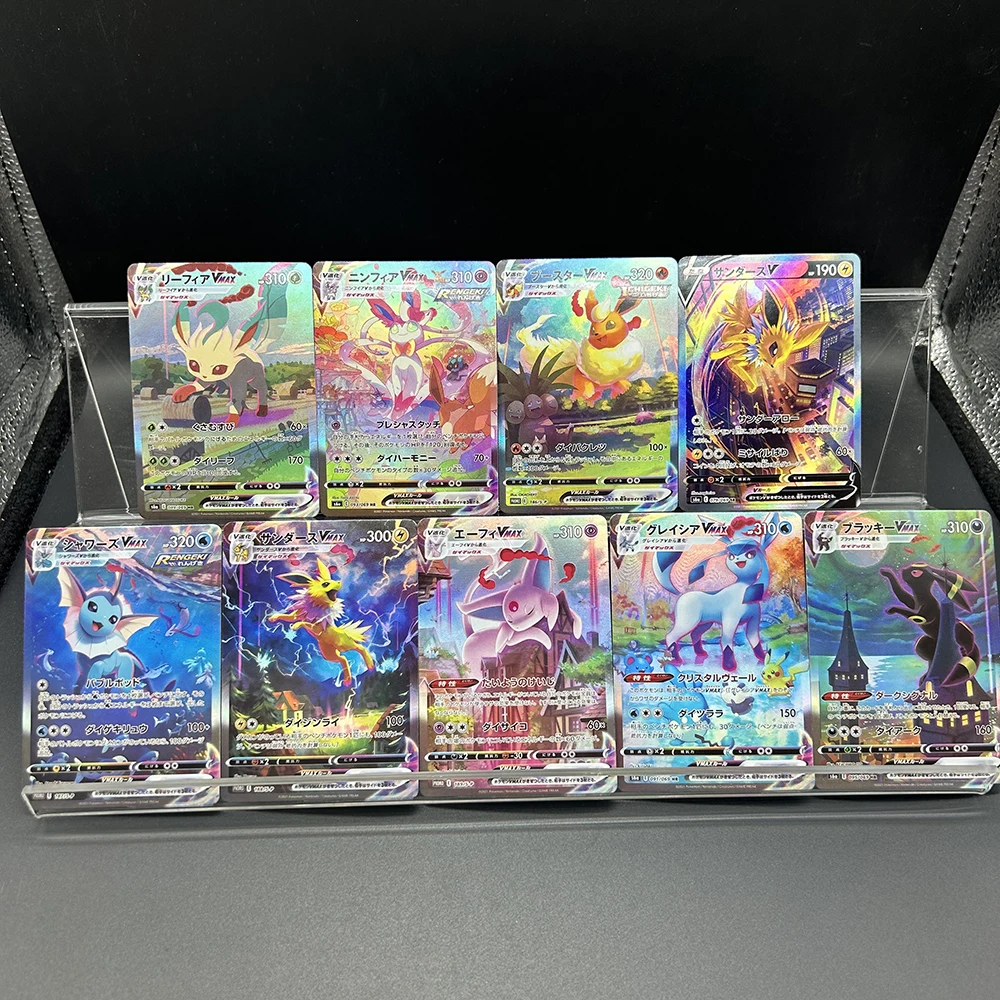 Karta kolekcjonerska DIY PTCG Eevee Family Umbreon Vmax Eevee Heroes Evolving Skies 095/069 Japońska Karta Folio Efekt Pryskający Światło