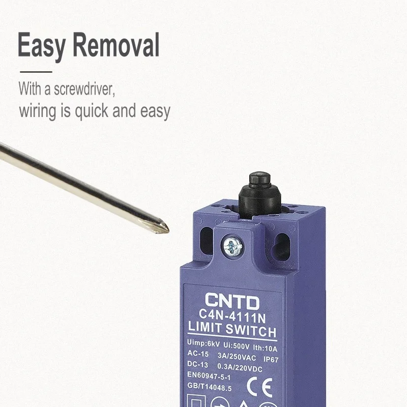 CNTD C4N-4111N Vertical Safety Limit Switch Top Plunger type 1NC 1NO Quick Acting Forced Break Actuator waterproof IP66