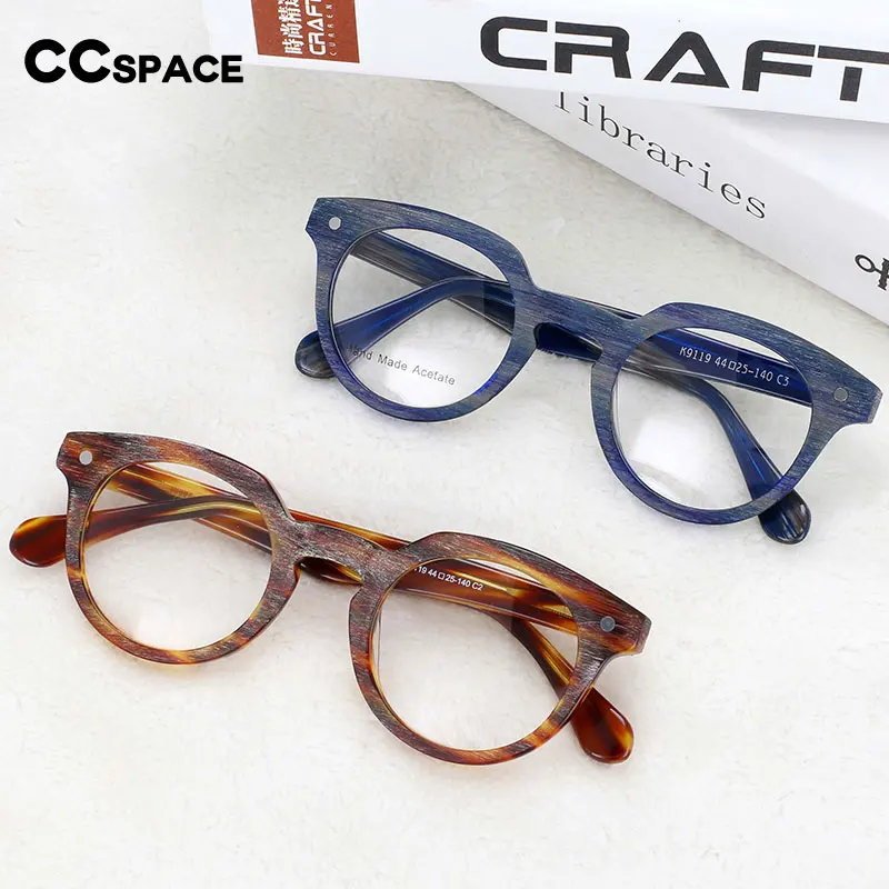 55216 Retro Men Acetate Round Eyewear Women Vintage Computer Optical Glasses Myopia Eyeglasses Frame Brand Design Oculos