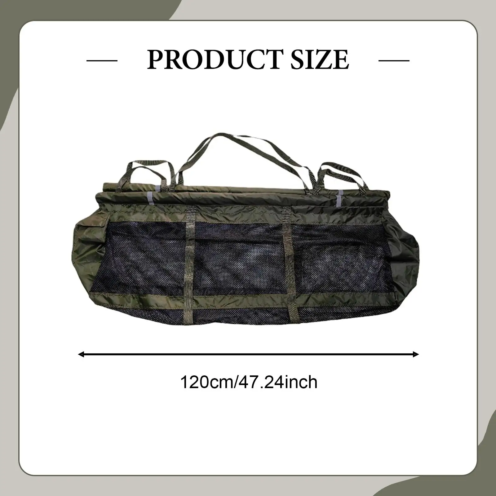

Folding Mesh Weigh Transport Bag Tear Resistant Heavy Duty Waterproof Easy to Carry Accessories Unhooking Bag
