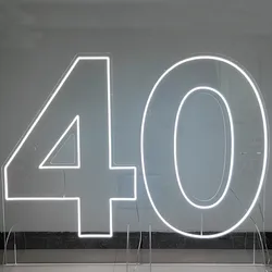 Big Size Neon Number 0-9 for Event Decor 2ft 3ft 4ft Support Sea Shipping Led Neon Light Stand Number Dimmable Custom Neon Sign