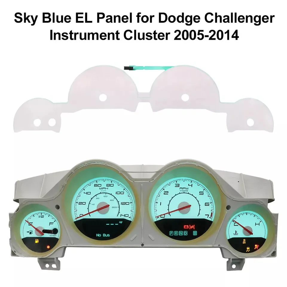 Sky Blue EL Panel for Dodge Challenger Magnum Charger Instrument Cluster 2005-2014