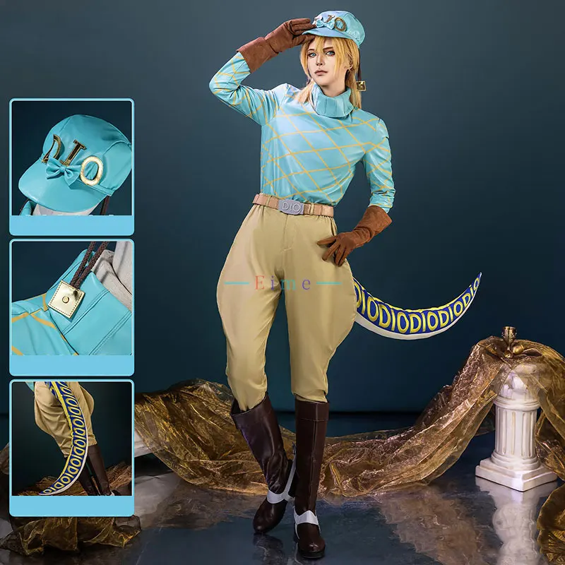 Disfraz de Cosplay de Diego para Mujer y Hombre, Trajes Elegantes para Fiesta con Sombrero y Cola, Uniformes de Carnaval de Halloween, Atuendos de Anime JOJO DIO, Hechos a Medida