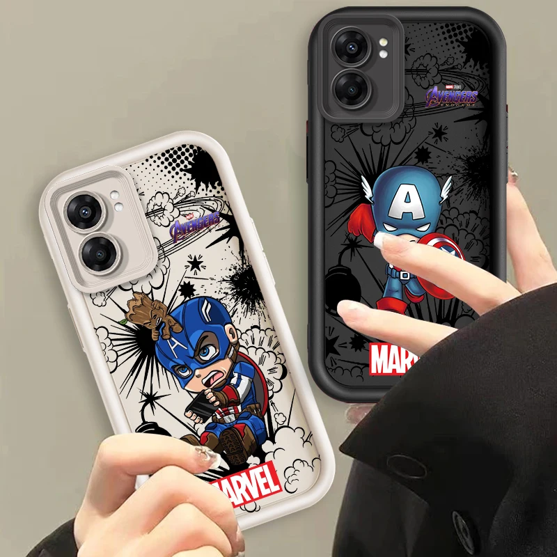 Marvel Steve Rogers Art Eye Ladder For OPPO Find X5 X3 A58 A57 A55 A53 A54 A92 A74 A78 A98 A16 A94 A76 A72 5G Back Phone Case