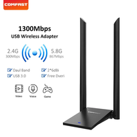 COMFAST1300Mbps USB WiFi Adapter 2.4G/5.8GHz WIFI Receiver Antena Dual Band Wireless Network Card For PC Win Linux CF-WU782AC