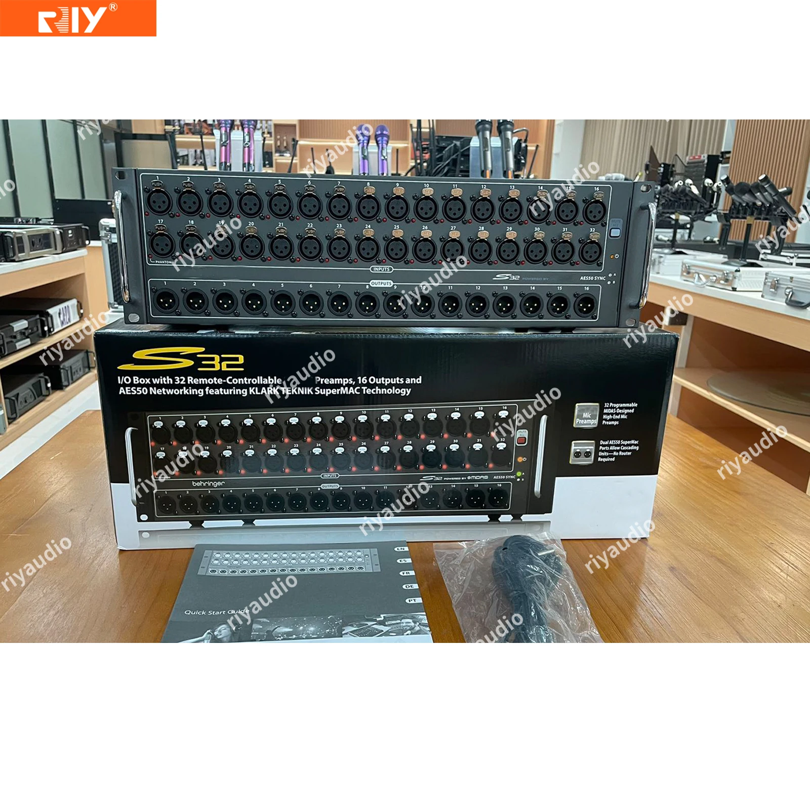 S32 Box Stage Top Quality 32 Channel Digital Mixing Remote-Controllable Networking Featuring Preamps Performance Music Equipment