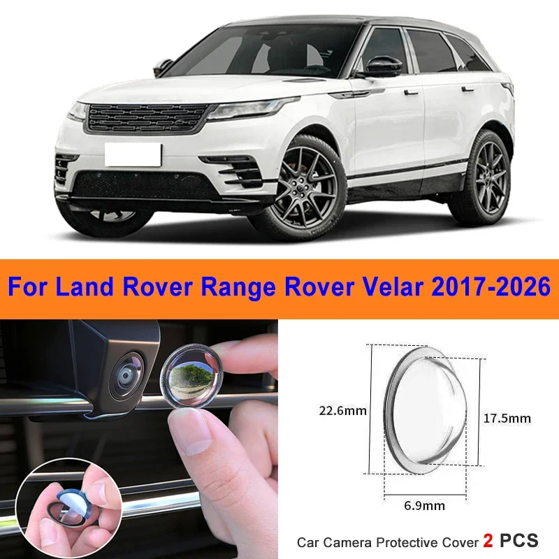 

360 Reverse Image Car Camera Cover Anti-Scratch PC Lens Protector Stickers For Land Rover Range Rover Velar 2017-2026 2Pcs