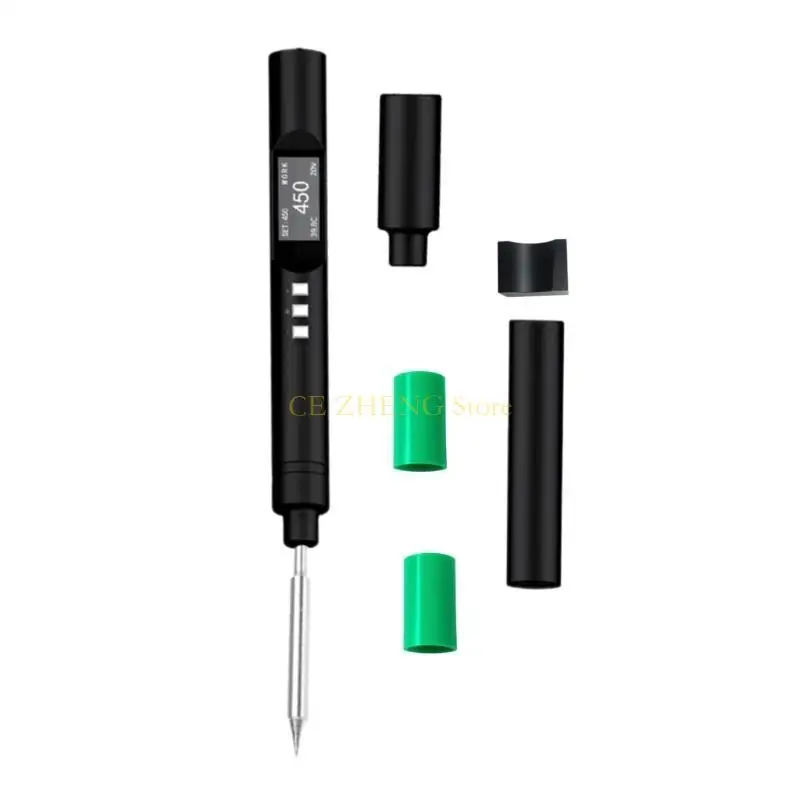 E56B Portable Electric Soldering Iron PD3.0 65W Metal Body Temperature Adjustable