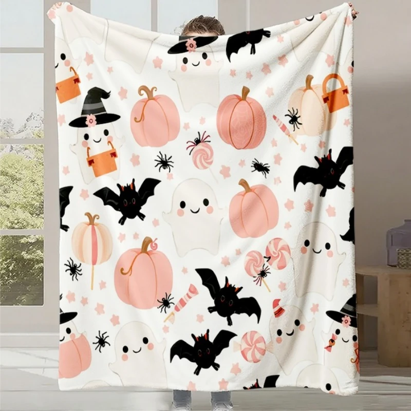 

2025 New Halloween Thanksgiving Digital Printing Flannel Blanket Sofa Blanket Autumn and Winter Warm Decorative Blanket