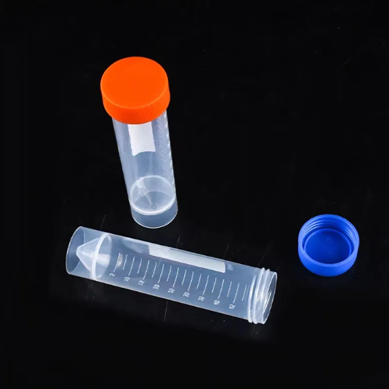 50 pieces/pack 50ml screw tip flat bottom stand-up centrifuge tube ep tube with scale