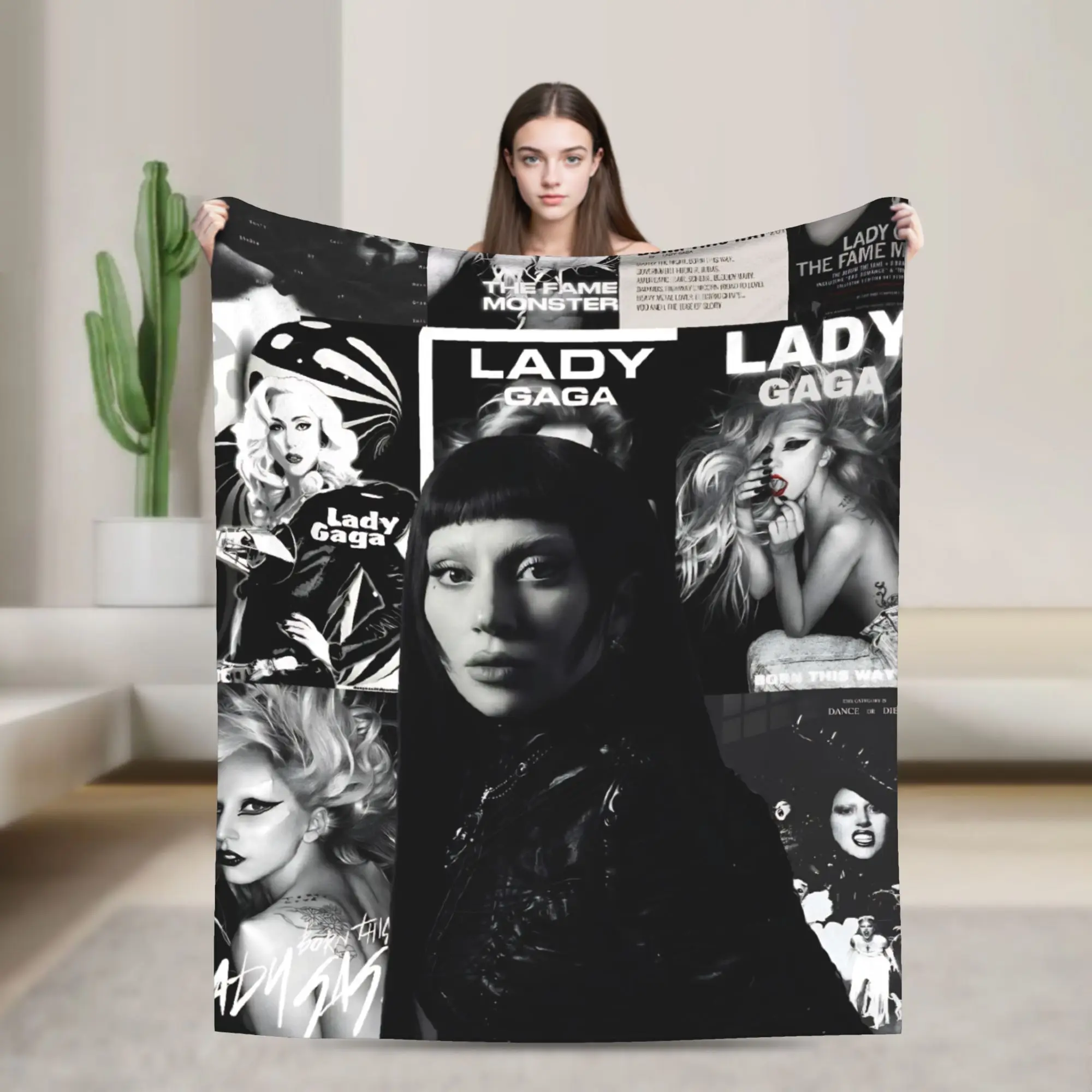 Reise-Album „Lady Gaga Mayhem 2025, Überwurfdecke, Flanell-Tagesdecke für Couch, Bett, Straße, Trend, Sofa, Bettbezug