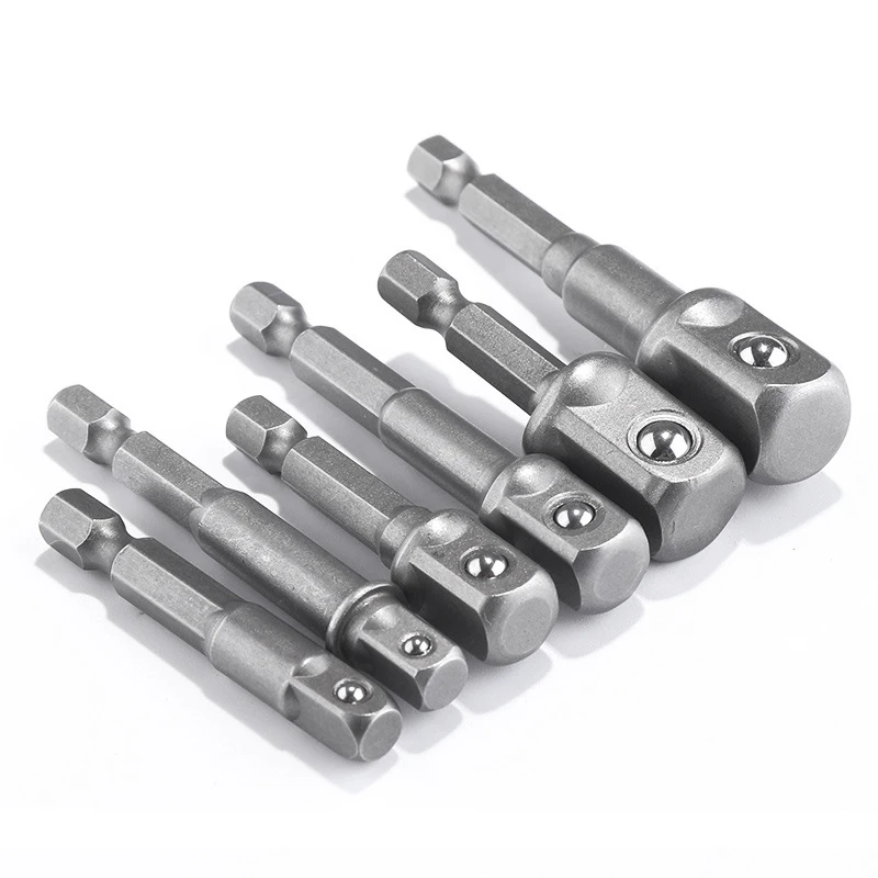 3PC Hexagonal Handle Natural Color Extension Rod 50mm Adapter 1/2 Screwdriver 3/8 Square Head 1/4 Sleeve Electric Tool Accessori