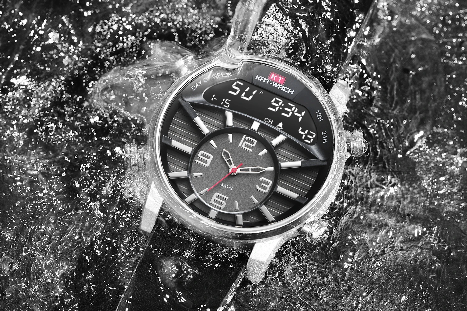 KAT-WACH Watches for Men High-end Luxury Shipping Watch Automatic Motion Quality Waterproof Digital Sports