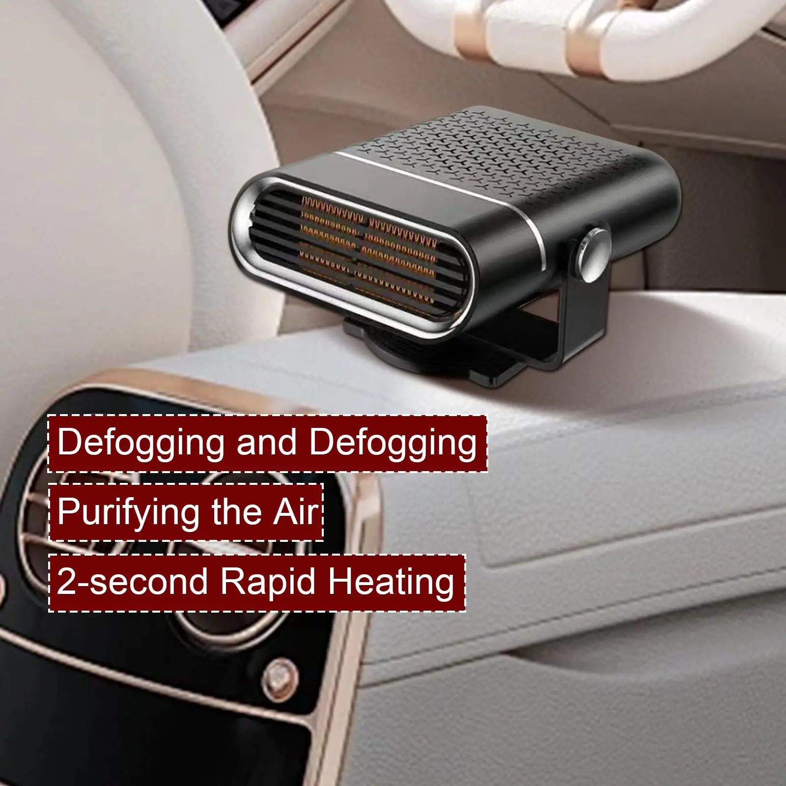 12V/24V Heater Indoor Fan Fans for Cars Anti-oxidant Alloy Heating Wire Fast Heating Slow Aging Long Service Life for Car Home