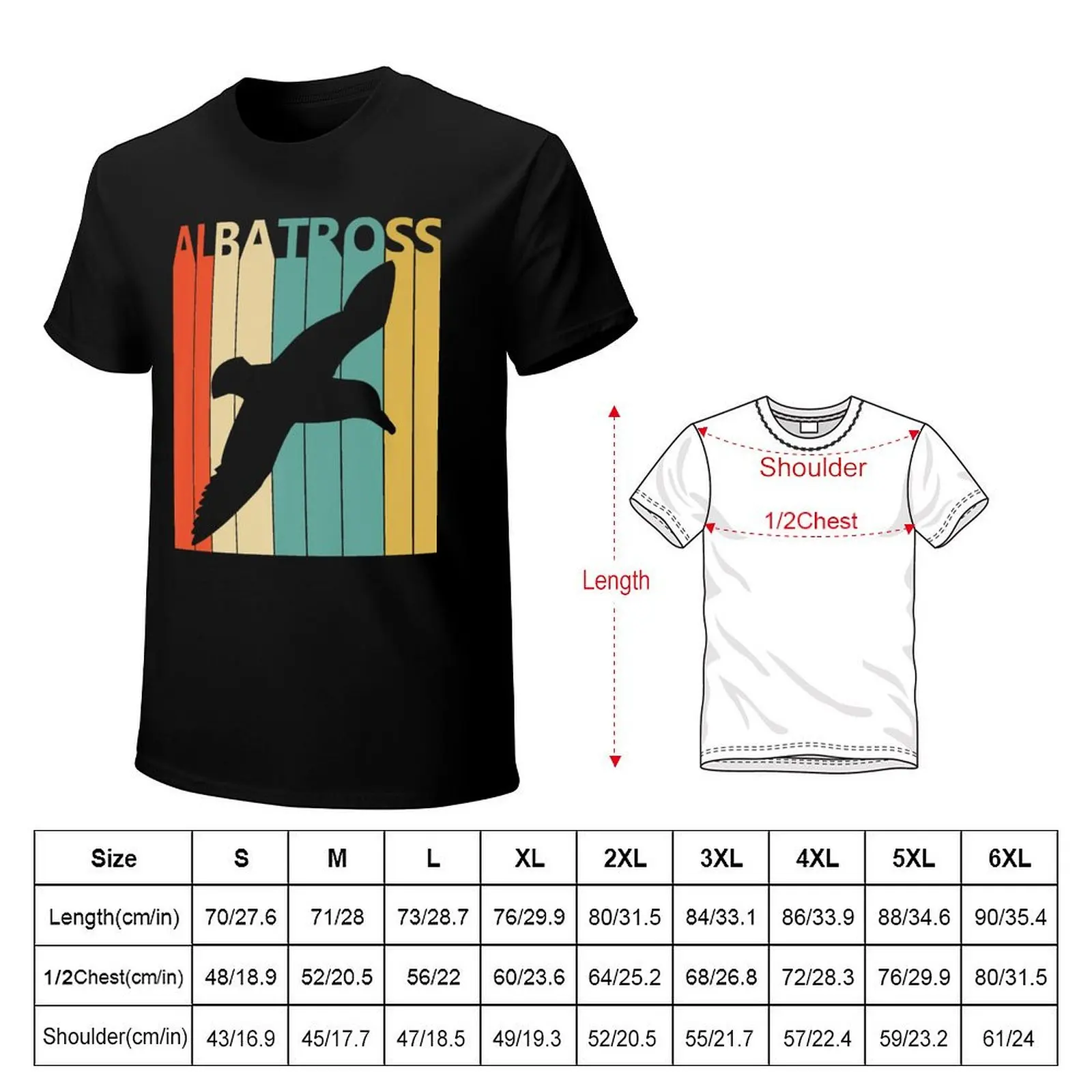 Cute Albatross Animal T-Shirt Large Size Short Sleeve T-Shirt