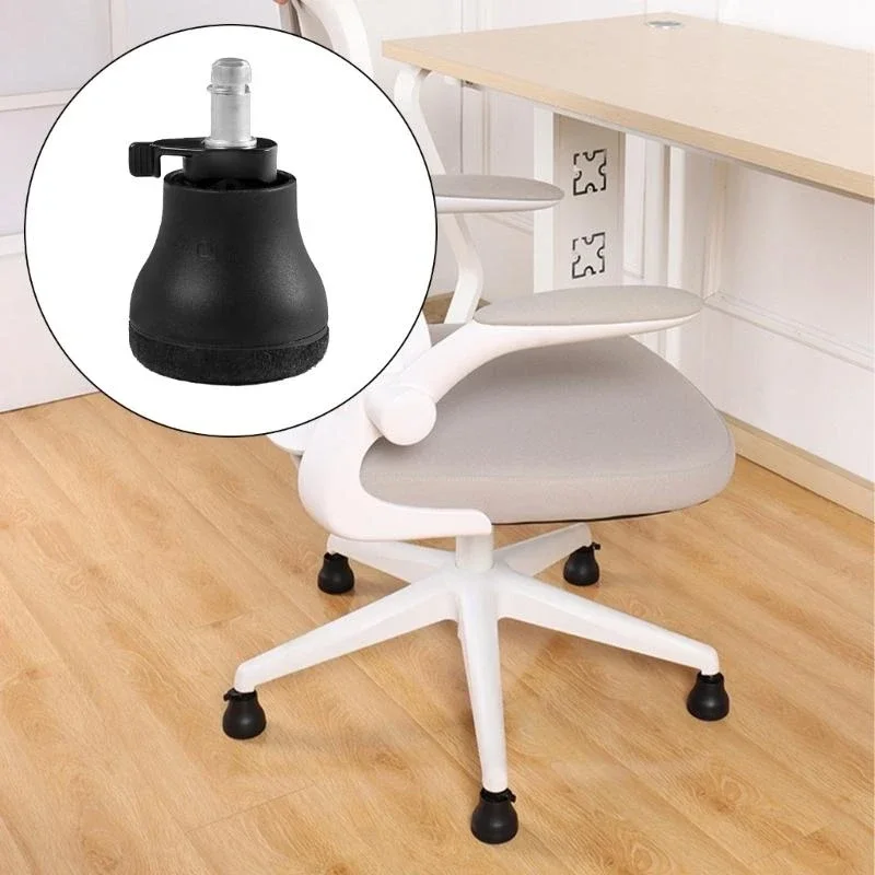 Replacement Office Chair Wheel Stoppers Smooth Skating Casters Fixed Castors set for Furniture