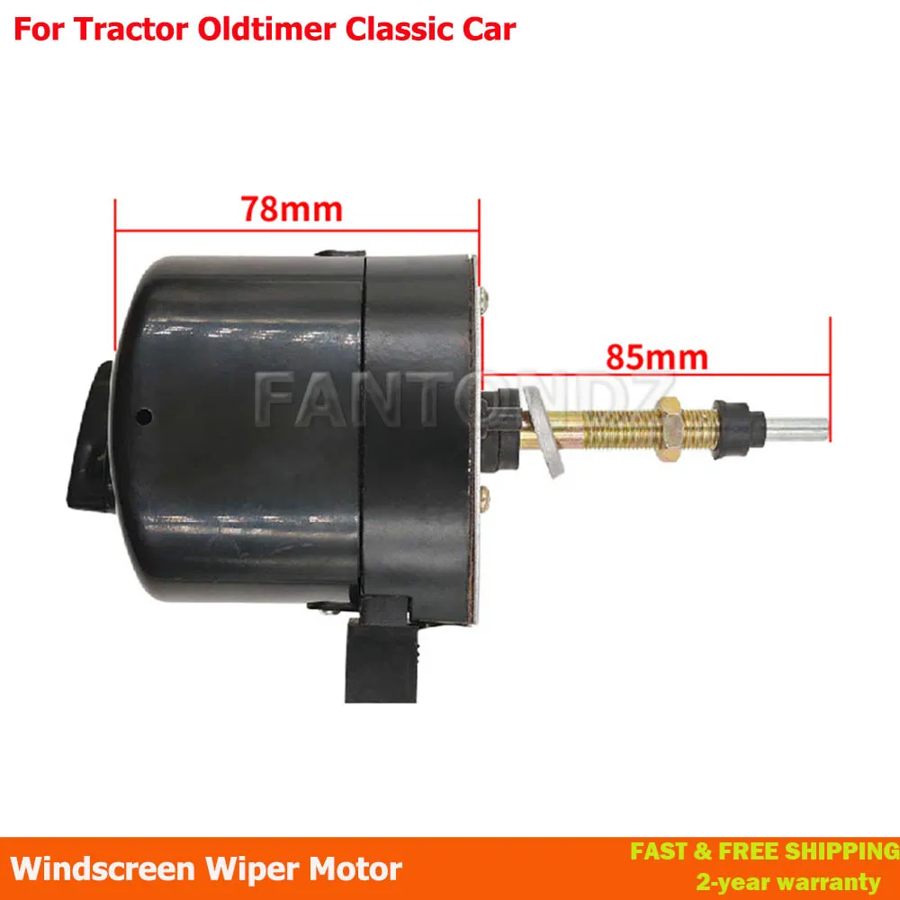 12V 105° Windscreen Wiper Motor Fit For Tractor Boat Oldtimer Classic Car NEW Front Windshield Wiper Motor