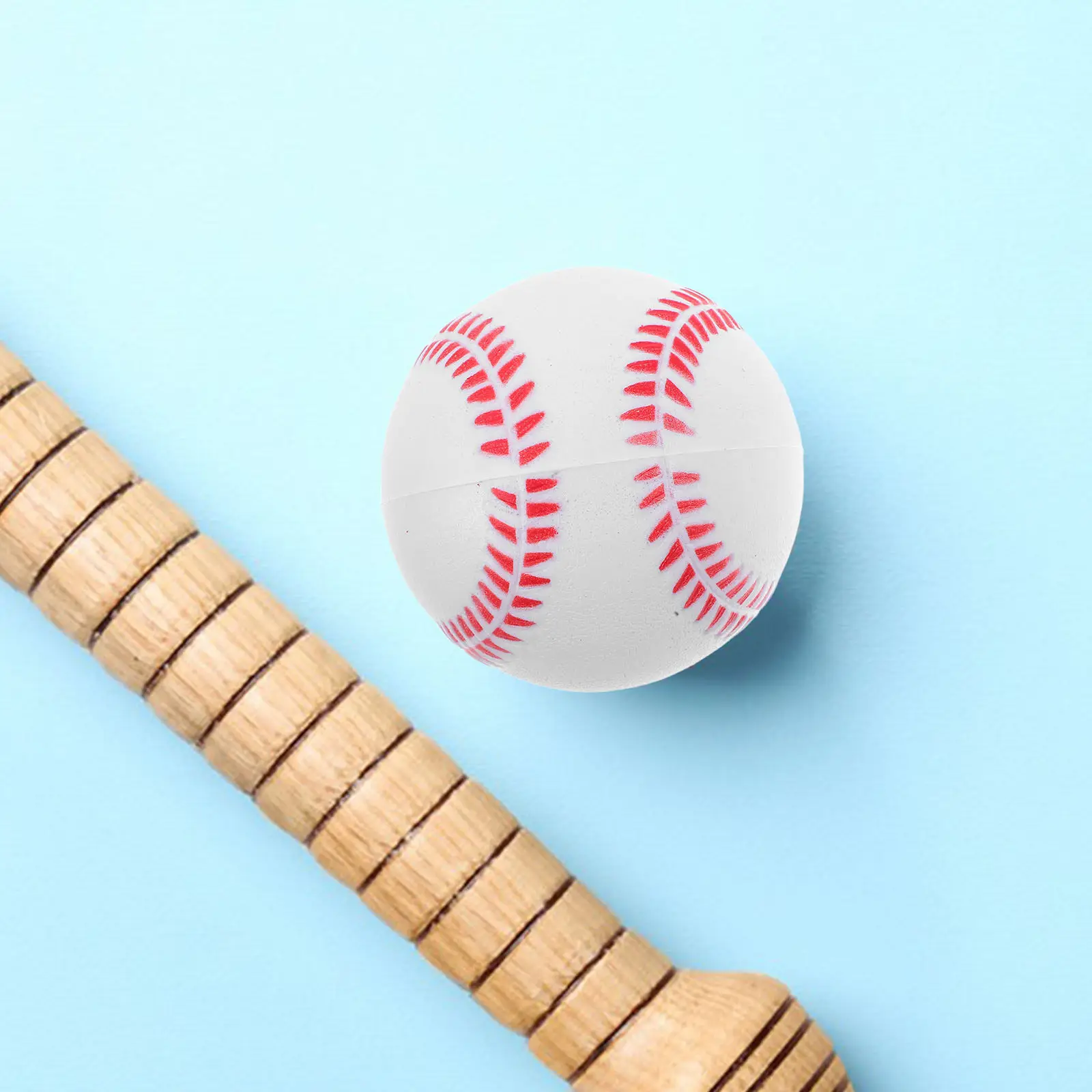 5Pcs Hard Baseball Rubber Bounce Balls Kids Sports Training Outdoor Play Promote Skills Sports Baseball Rubber Ball