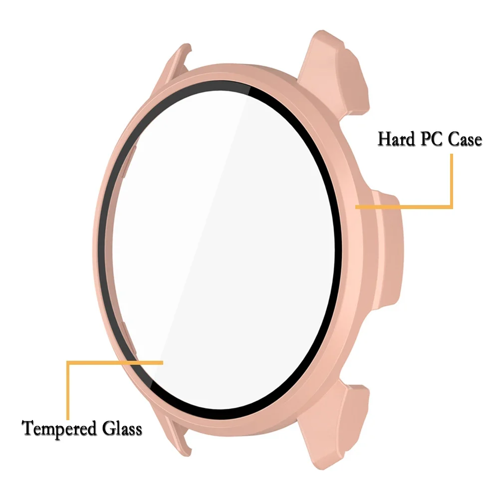 Watch Case For Garmin Approach S50  WithTempered 2-in-1 Glass Hard Cover With Screen Protector Film PC Watch Casing