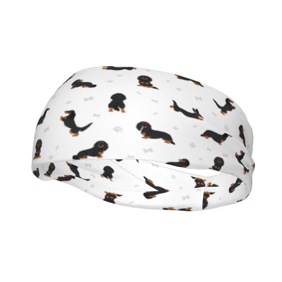 

Спортивная повязка на голову, дышащая повязка на голову, повязка на голову для волос, такса, длинношерстная с различными положениями, повязка на голову для йоги