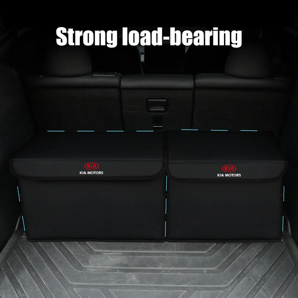 Caja de almacenamiento plegable de estilo de coche, accesorios de almacenamiento para Kia Sportage 3 Rio K2 K5 K3 Ceed Carnival Picanto Soul EV6 Forte II