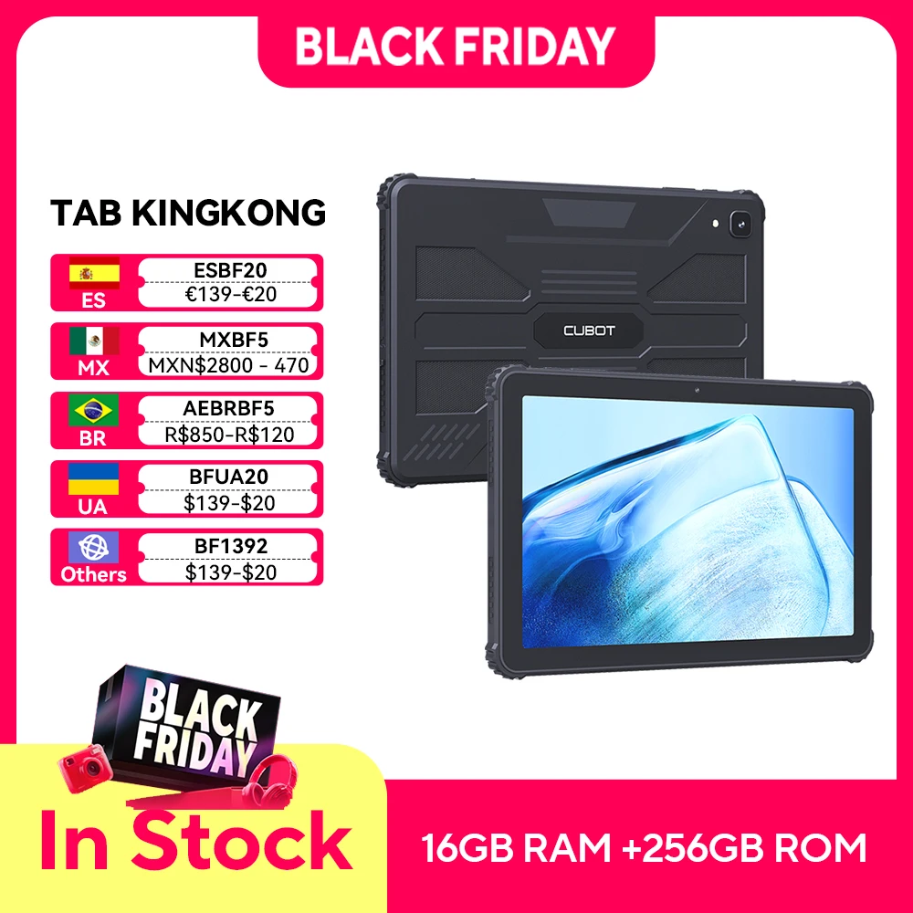 

Cubot TAB KINGKONG, Rugged Tablet Android 13, IP68 Waterproof, 16GB+256GB, Add to Cart & Collection,Coming Soon