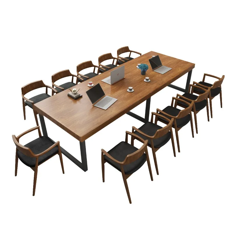 Conference desk Long table Simple modern office staff