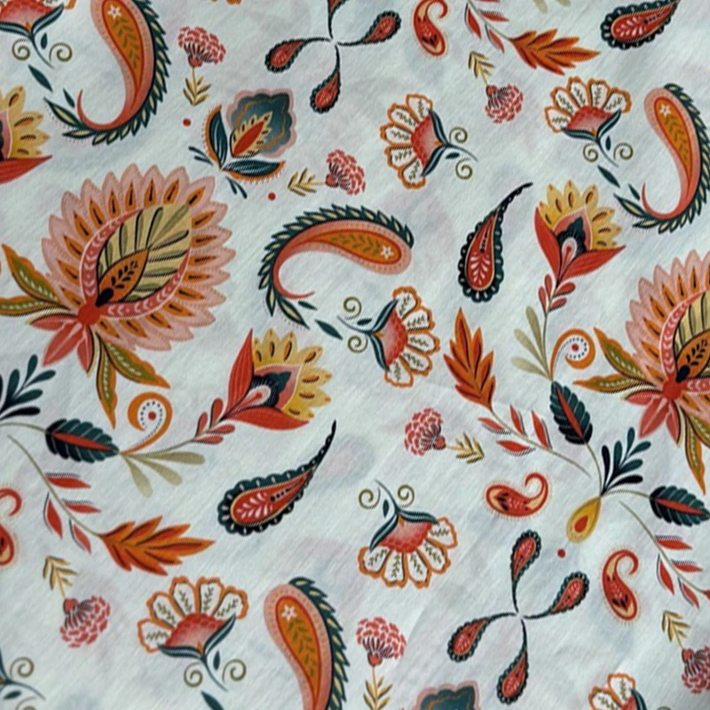 Hot selling all cotton digital printed ethnic style fabric handmade DIY sewing clothing dress 100 cotton fabric