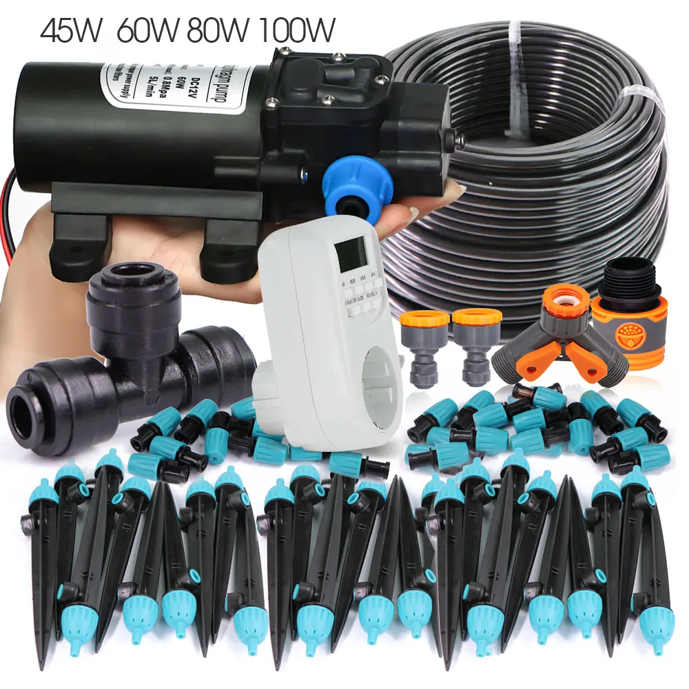 

Smart 0-210L 2-IN-1 Adjustable Sprinklers Watering System 1/4”Hose Dropper Timer Irrigation Kit 4/7mm Quick Connect Drip Device