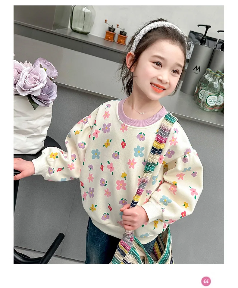 Kinderkleidung 2026 Neue Herbst-Sweatshirts Niedliche Kleinkind-Mädchenkleidung Baumwolle Kinder-Oberteil Oberbekleidung 1-8 Jahre – Detail 13