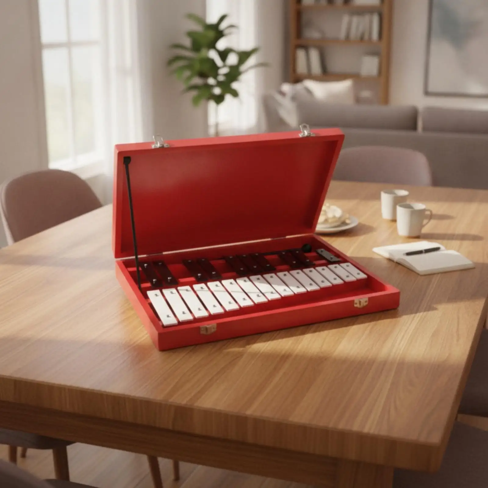 25-Note Glockenspiel with Case Chromatic, for Music Lessons