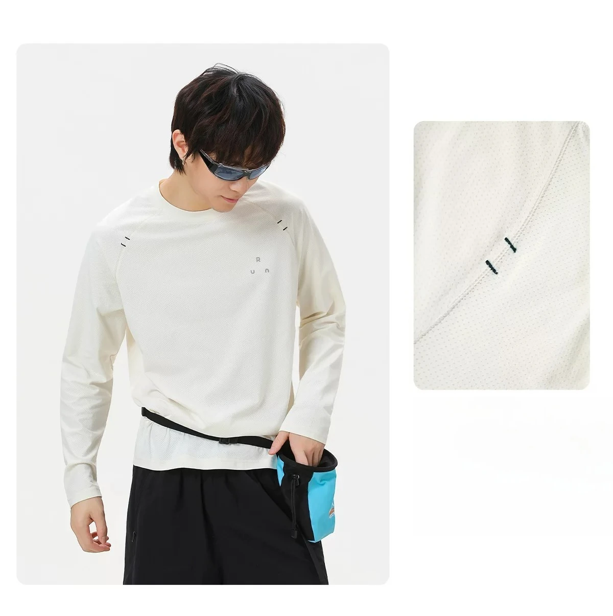 Minimalistischer Slim-Fit Sportpullover für Herren – Atmungsaktives Langarm-Oberteil für Fitness, Outdoor & Freizeit – Detail 2