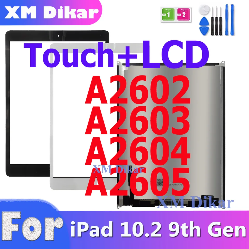 LCDタッチスクリーンパネル,交換部品,テスト済み,10.2インチ,iPad 2021