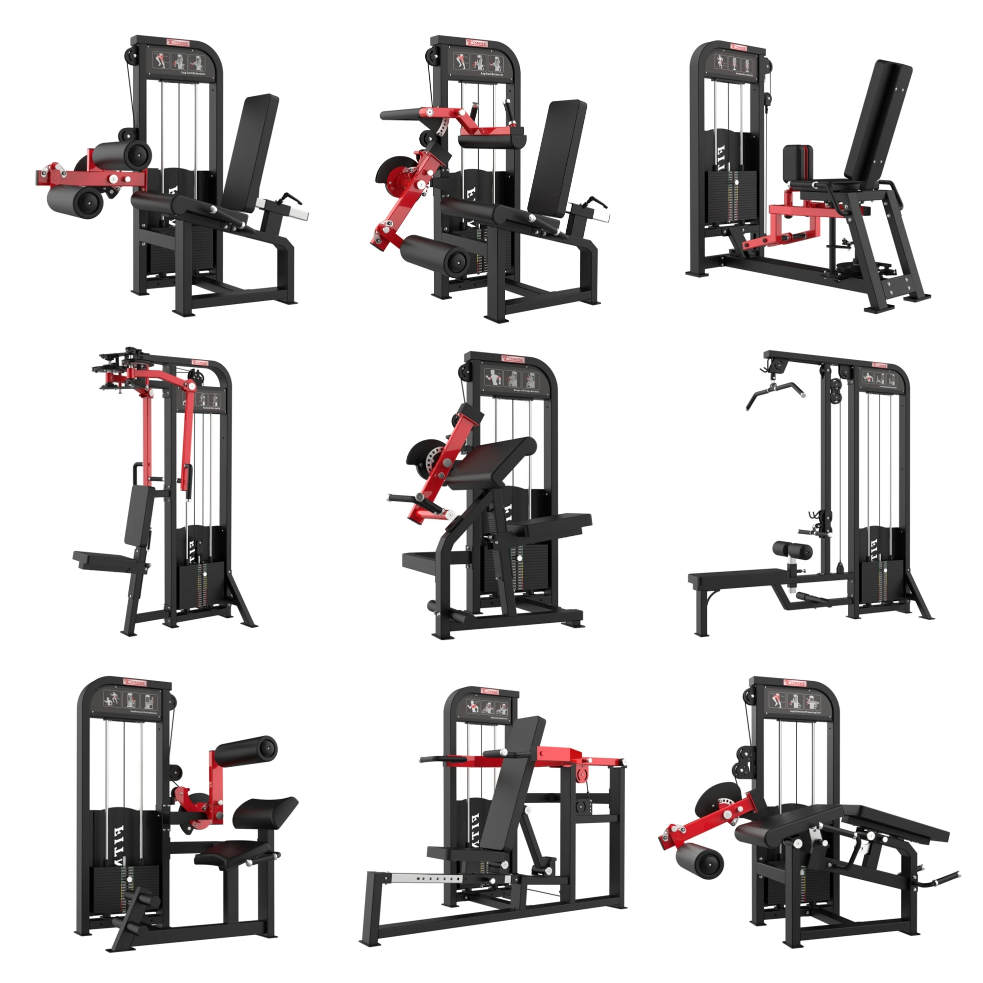 Hot Selling  Fitness GC-5012 Commercial Use Adjustable Steel Shoulder Press Machine Pin Loaded System 80kg Weight Stack