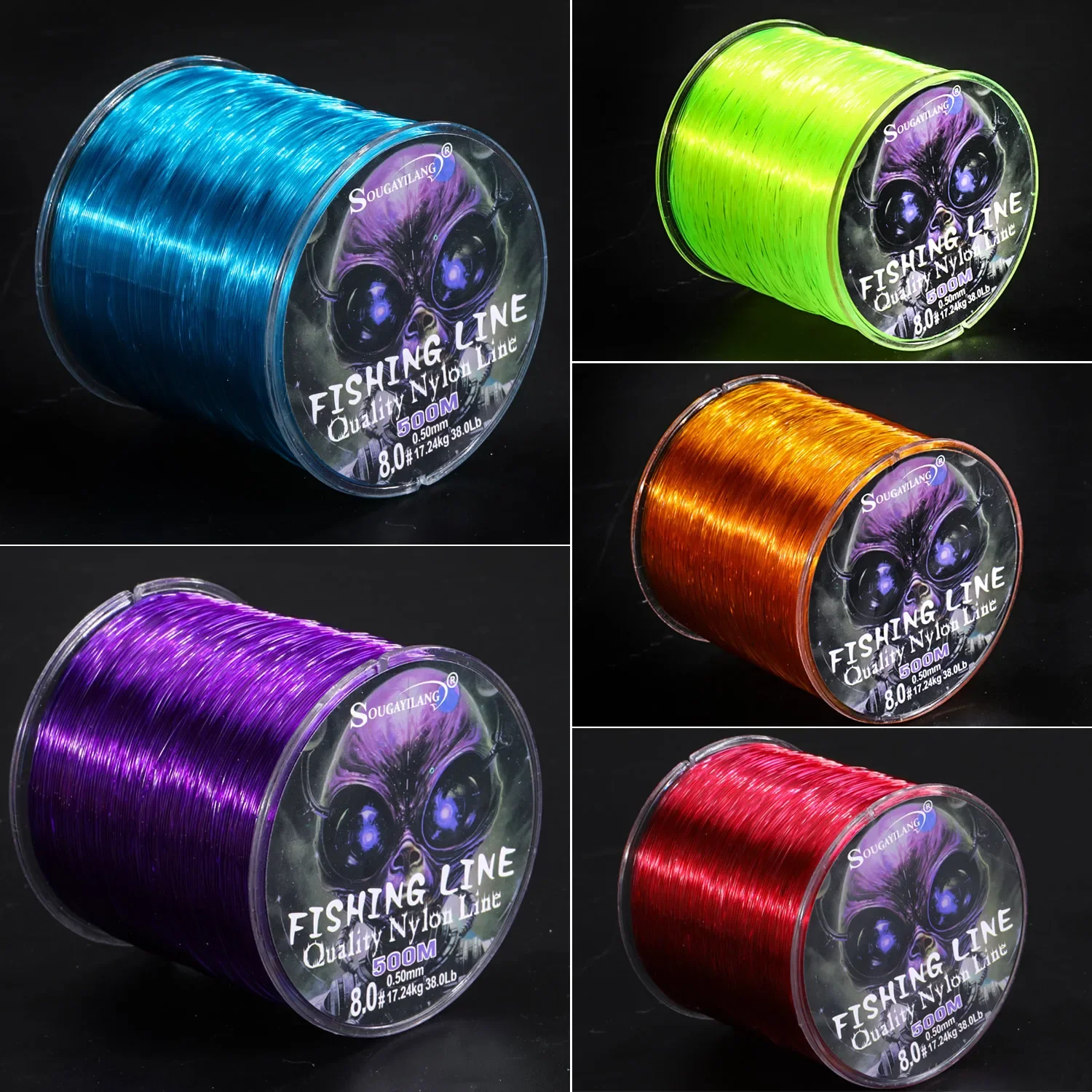 Sougayilang 100/500 m Nylon Angelschnur Drag 7-38LB Nylon Linie Japan Monofilament Süßwasser Linie Pesca Karpfen angeln Zubehör – Detail 9