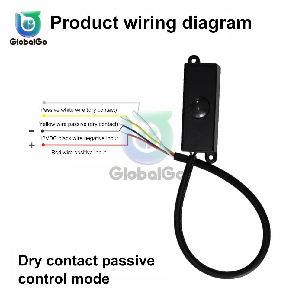 DC 12V Reed Relay Normally ON/OFF Body Infrared PIR Motion Sensor Switch Human Motion Sensor Detector Switch For LED Light