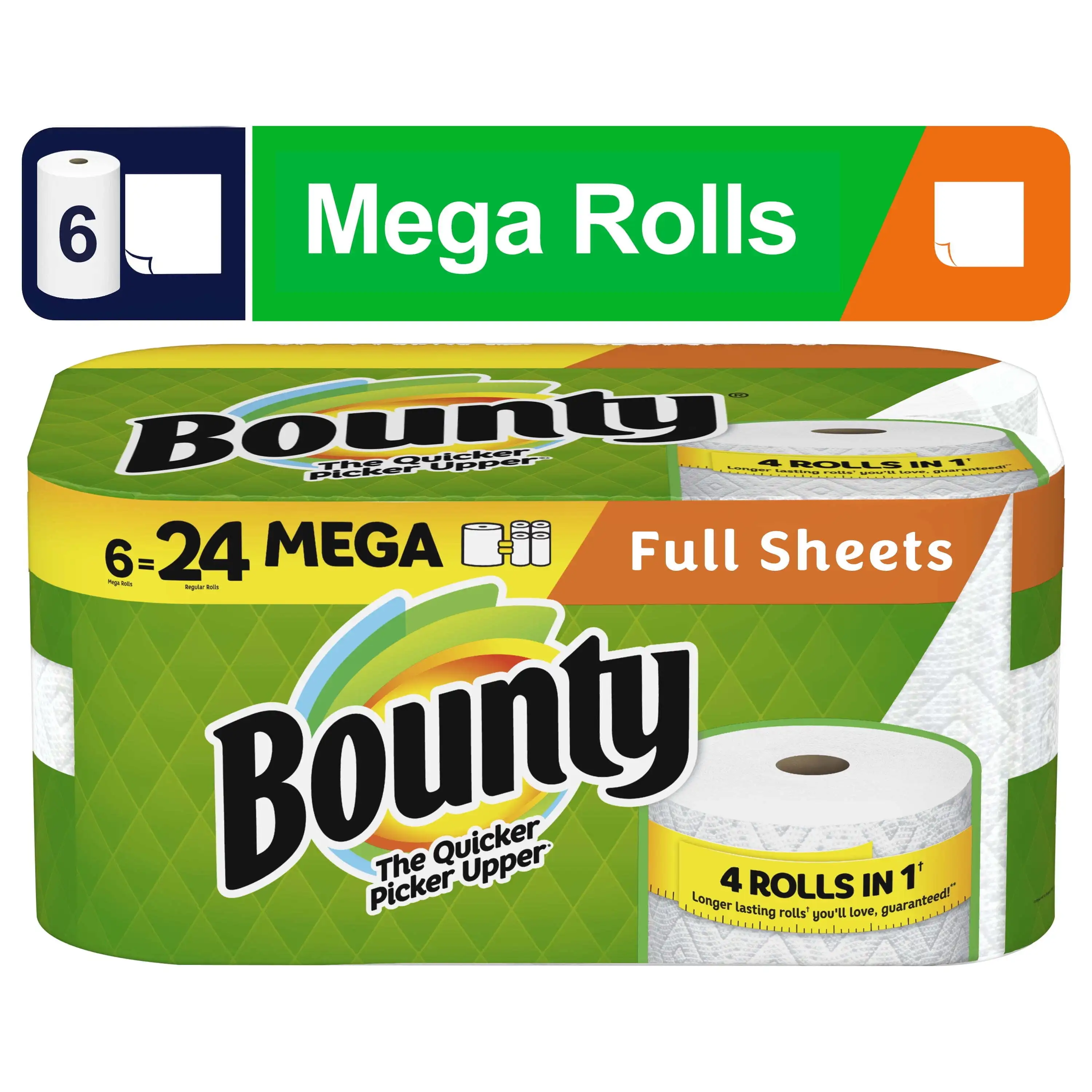 

Paper Towels Full Sheet, 6 Mega Rolls