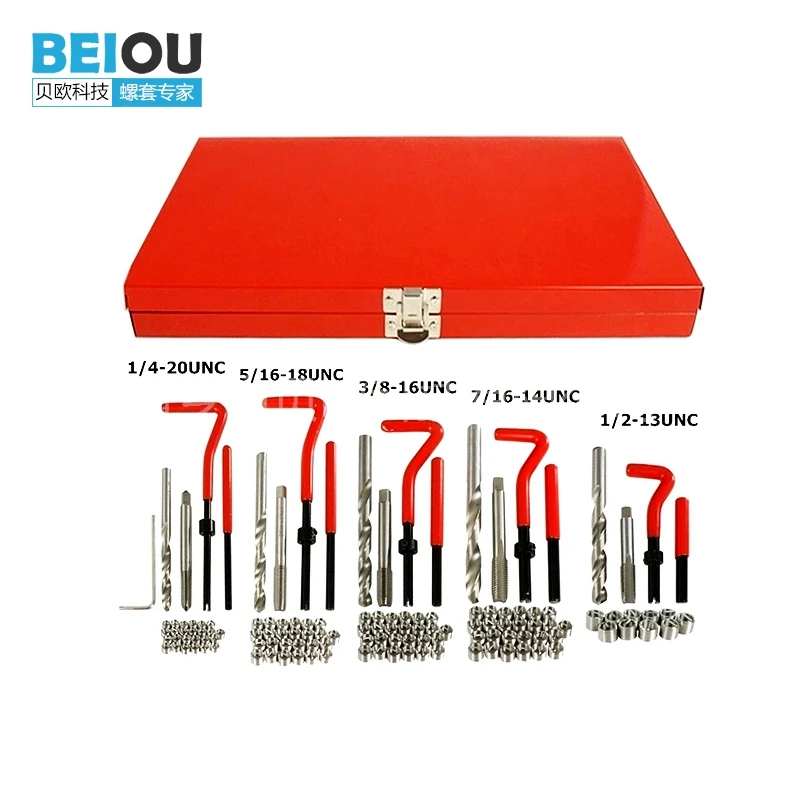 131 PC THREAD REPAIR KIT UNC/UNF Quality Tool Coils Thread Insert Repair Tools Sale Broken Thread Repair