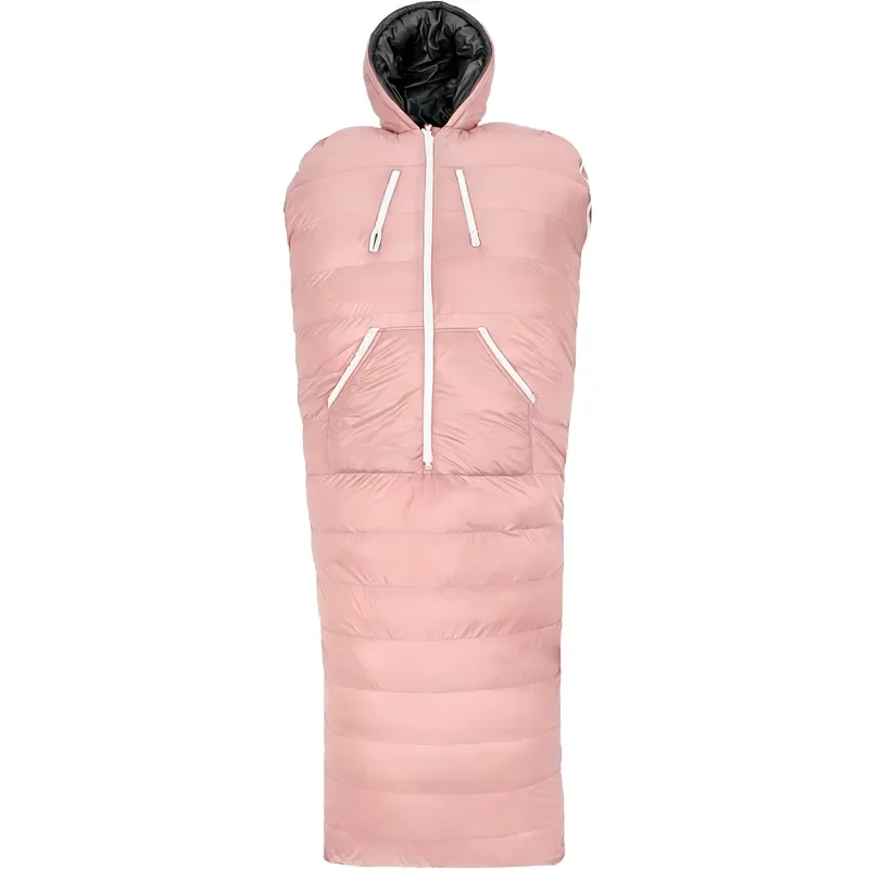 Portable Human Shape Sleeping Bag Lightweight Down Filled Hands Free Design for Outdoor Camping Hiking Travel Warm