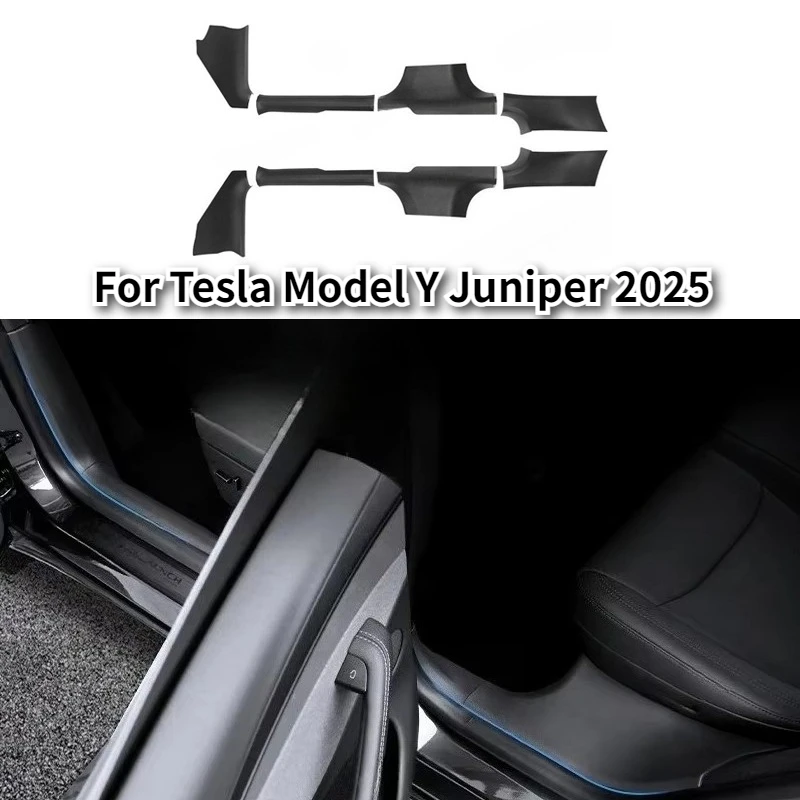 

8PCS Whole Car Threshold Bar for Tesla Model Y Juniper 2025 Front Rear Door Sill Threshold Strip Guards Protector Accessories