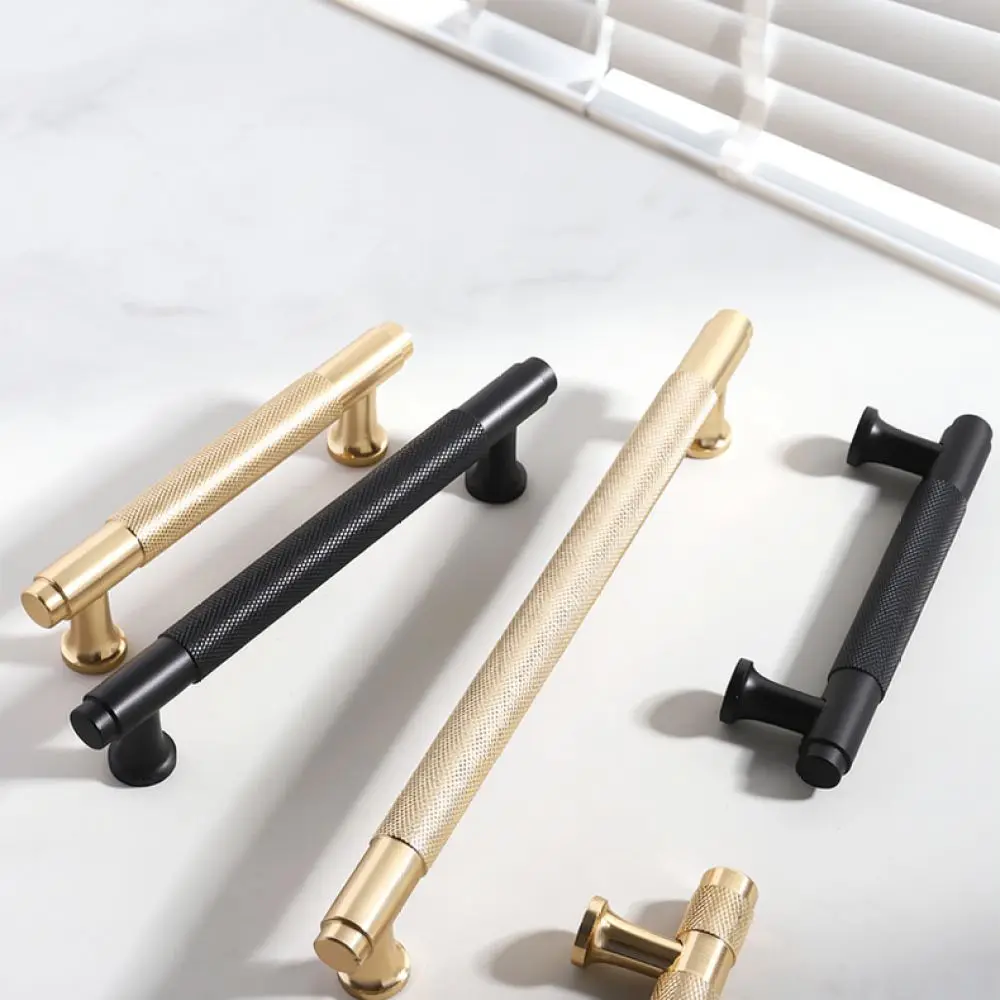Fashionable Aluminum Cabinet Handles Modern Nordic Furniture Drawer Pulls Hardware For Kitchen Cupboard Wardrobe Door