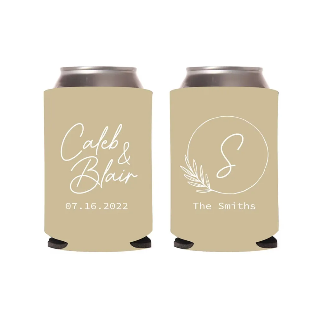 

Cheers to The Mr and Mrs - Wedding Can Cooler - Custom - Wedding Favors, Beverage Insulators, Beer Huggers, Wedding Favor, Beer