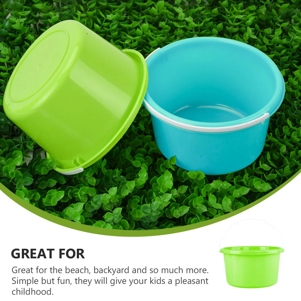 6 Pcs Plastic Barrel Beach Toys Mini Bucket for Kids Child Sand Children Buckets