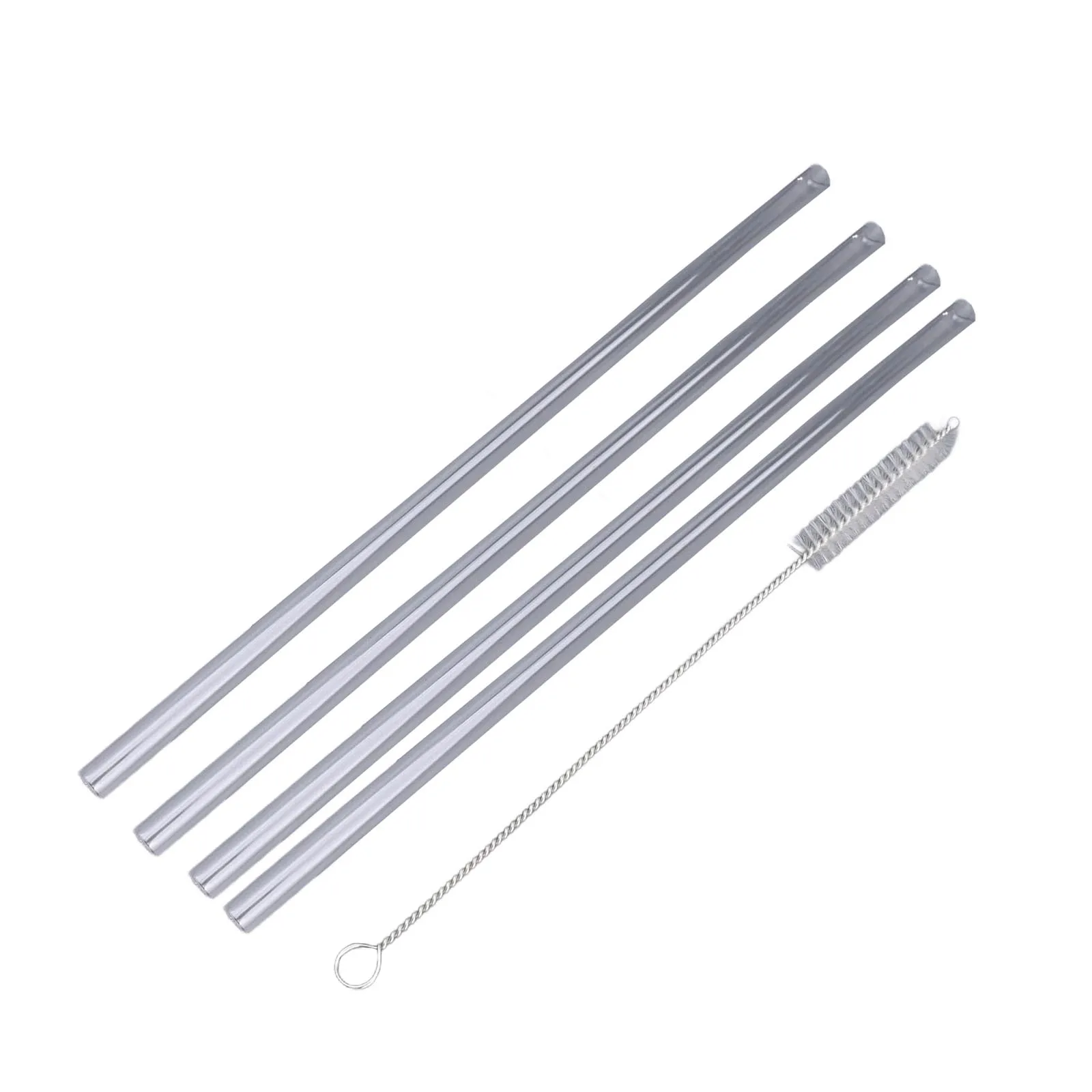 For ThermoFlask 40oz compatible replacement straw set includes 5 transparent straws plus brush for thorough cleaning