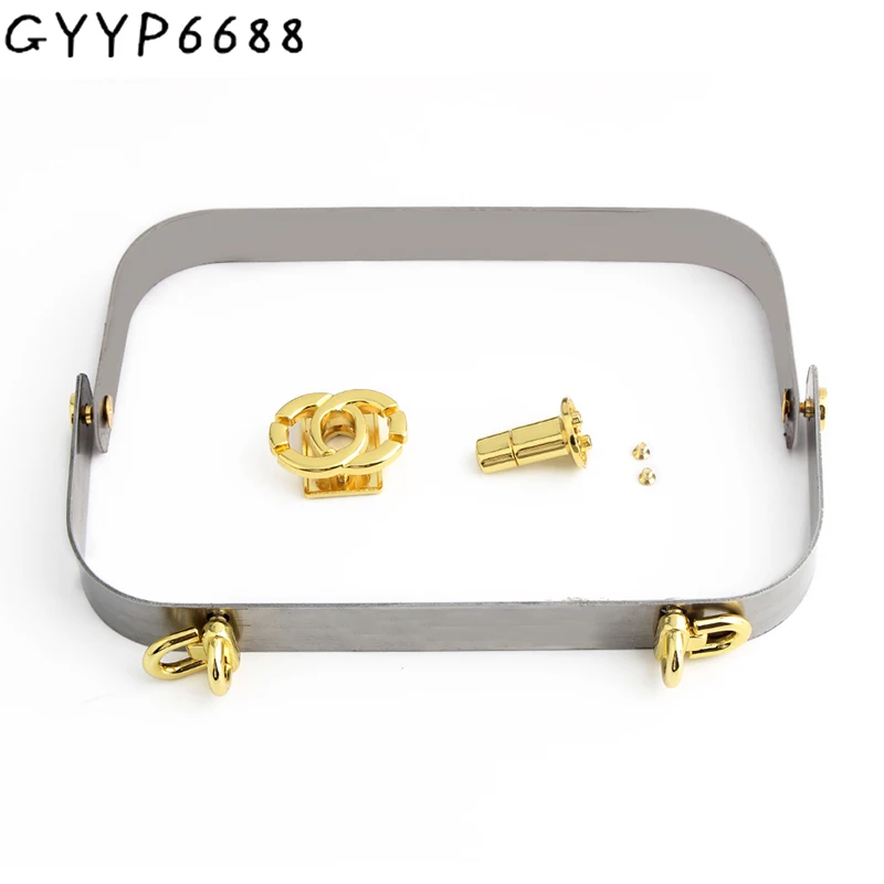 1/5/10PCS 16.7x6.7cm K Gold Rectangle Metal Purse Frame Doctor Mouth Bag For Leather Handbag Kiss Clasp Lock Replace Accessories