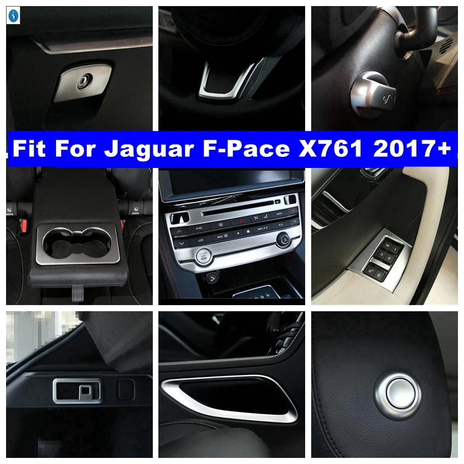 

Matte Car Trunk Hook / Water Cup Holder / Window Lift Decor Panel Cover Trim ABS Accessories For Jaguar F-Pace X761 2017 - 2022