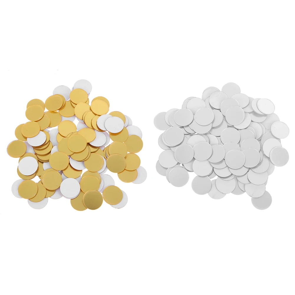 100pcs 2cm 3D Diy Acrylic Mirror Wall Sticker Square/Heart/Round Shape Stickers Decal Mosaic Mirror Effect Livingroom Home Decor